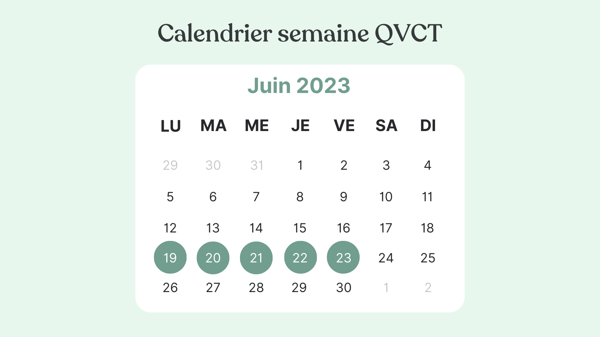 Quand a lieu la semaine de la QVCT 2023 ?